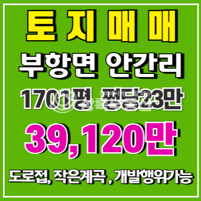 경북 김천시 부항면 안간리 160 계곡가옆 도로접,개발행위가능한1701평 매매 매물번호 10507 사진 1
