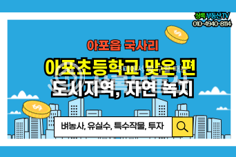 경북 김천시 아포읍 국사리 아포초등학교맞은편 토지매매 매매 매물번호 10370 사진 1